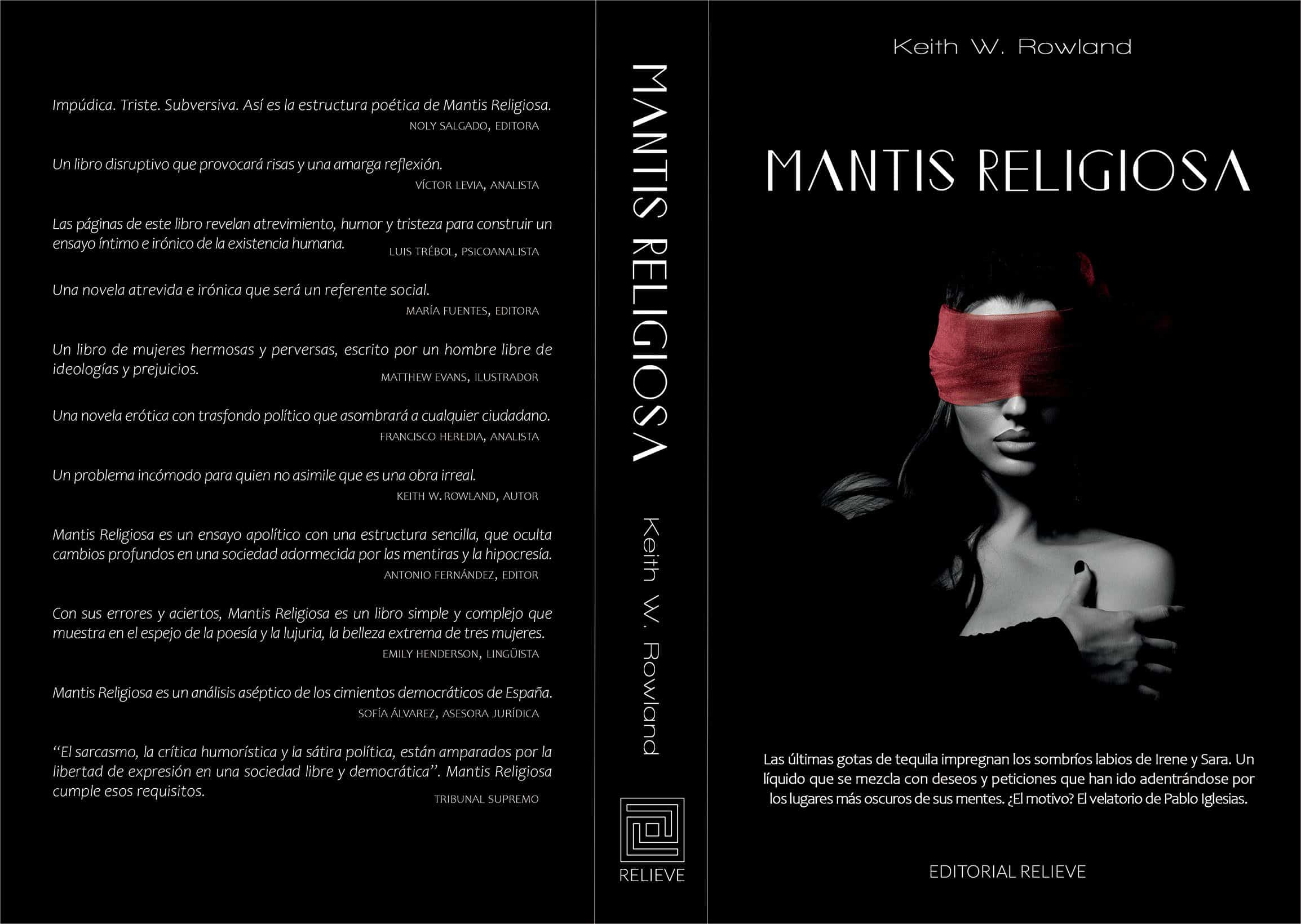Portada MANTIS RELIGIOSA - Editorial Relieve - con marco