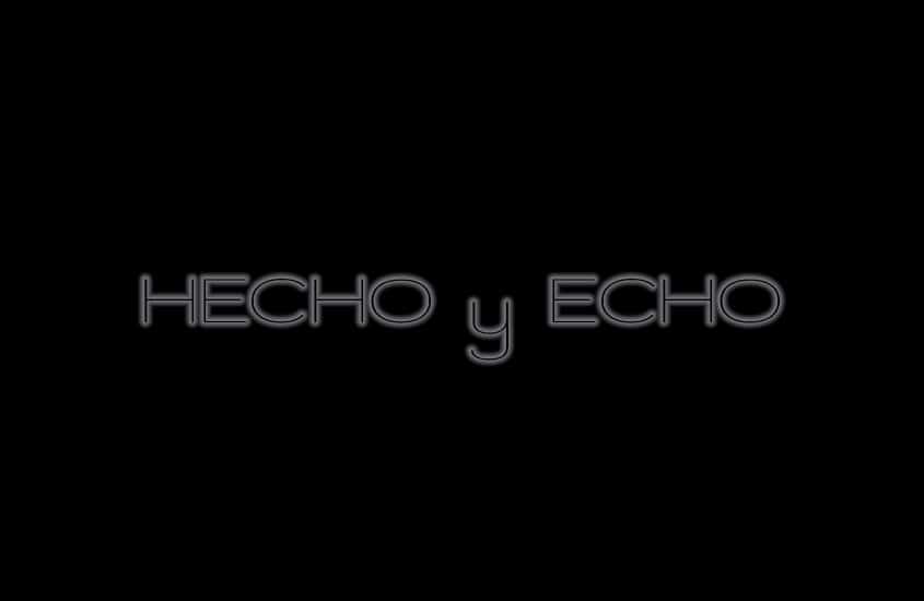 DIFERENCIA ENTRE HECHO y ECHO