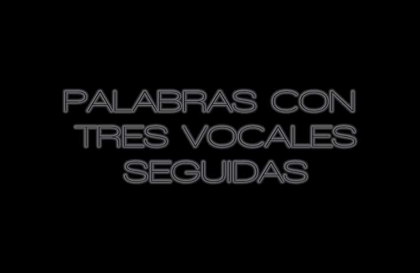 ESTUDIO DE PALABRAS CON DOS VOCALES SEGUIDAS
